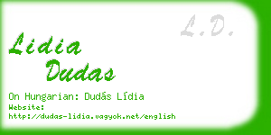 lidia dudas business card