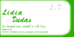 lidia dudas business card